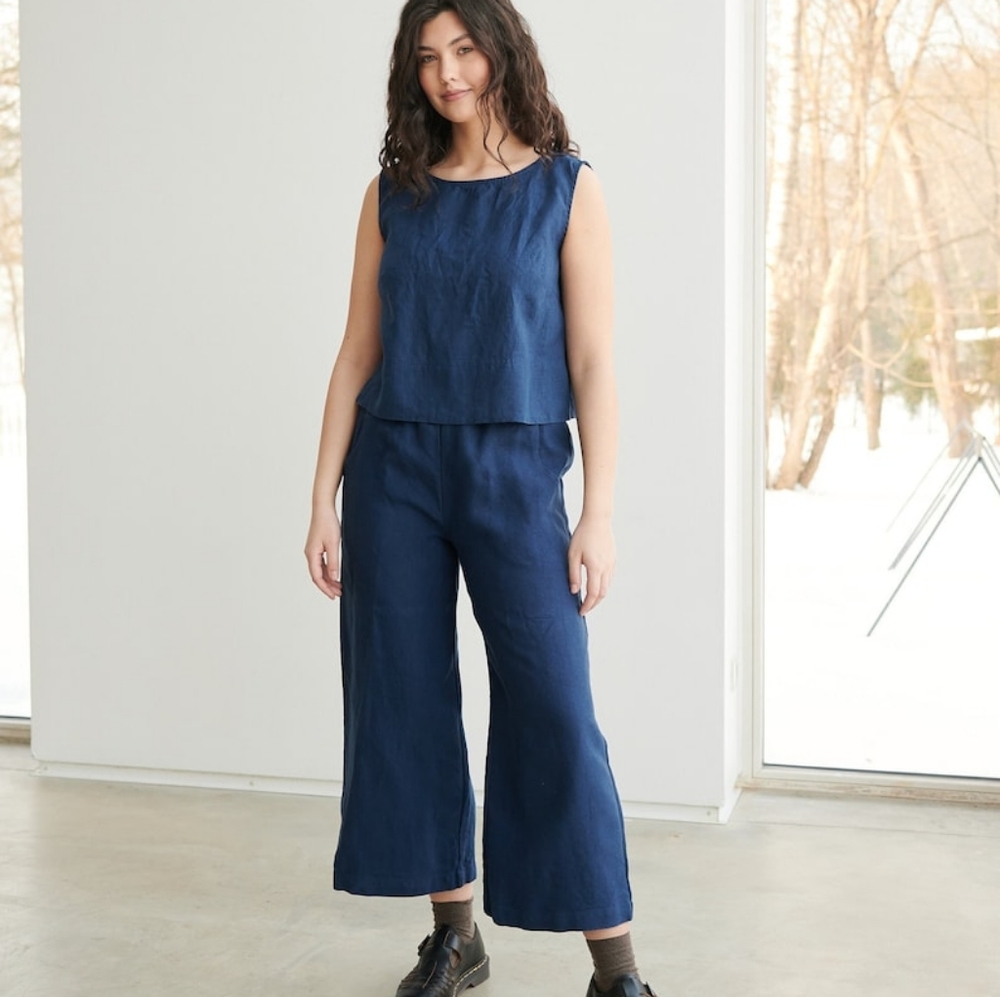 NWOT Linenfox Ocean Pants- Navy, XXS
